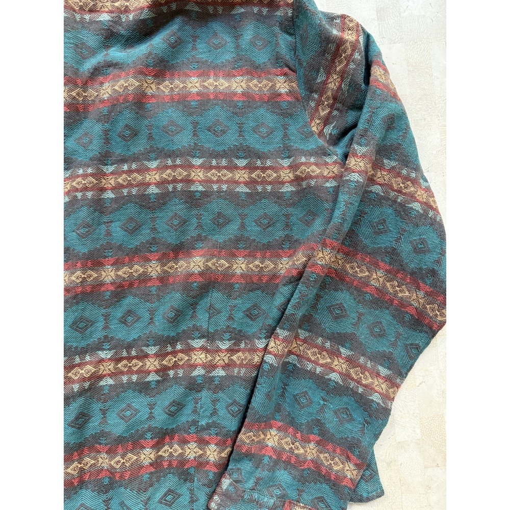 Vintage Tasha Polizzi for Saddleblanket Southwestern Stripe Pearl Snap‎ Shirt XL - Picture 8 of 9